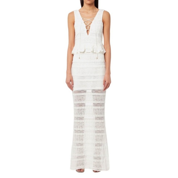 Foxiedox Makayla Peplum Lace Maxi Dress NWT - Picture 2 of 8